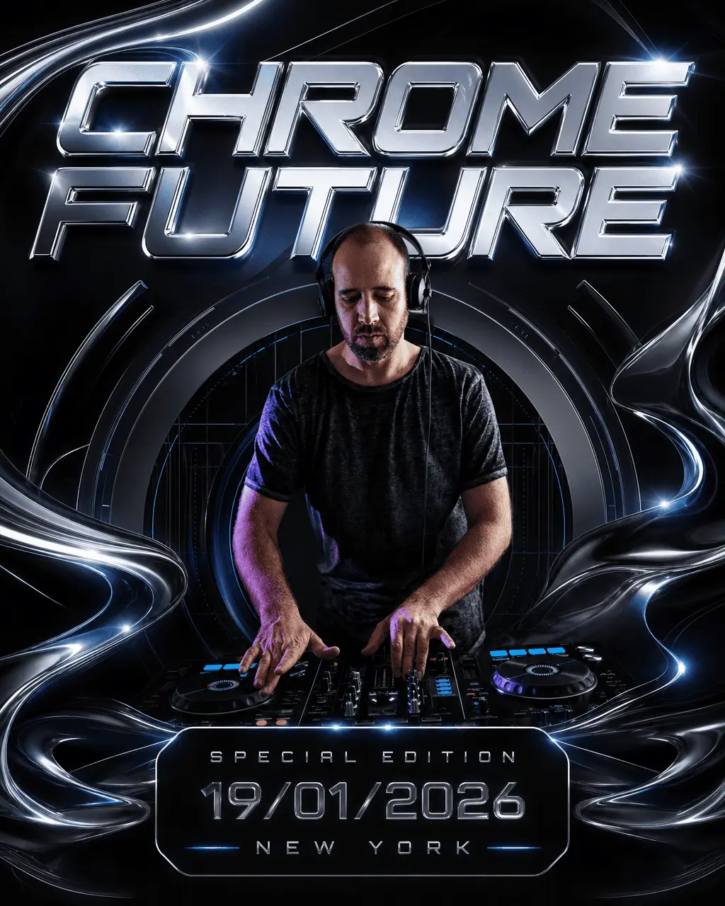 AI-generated DJ banner example